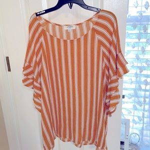 Orange and white shirt size small from umgee